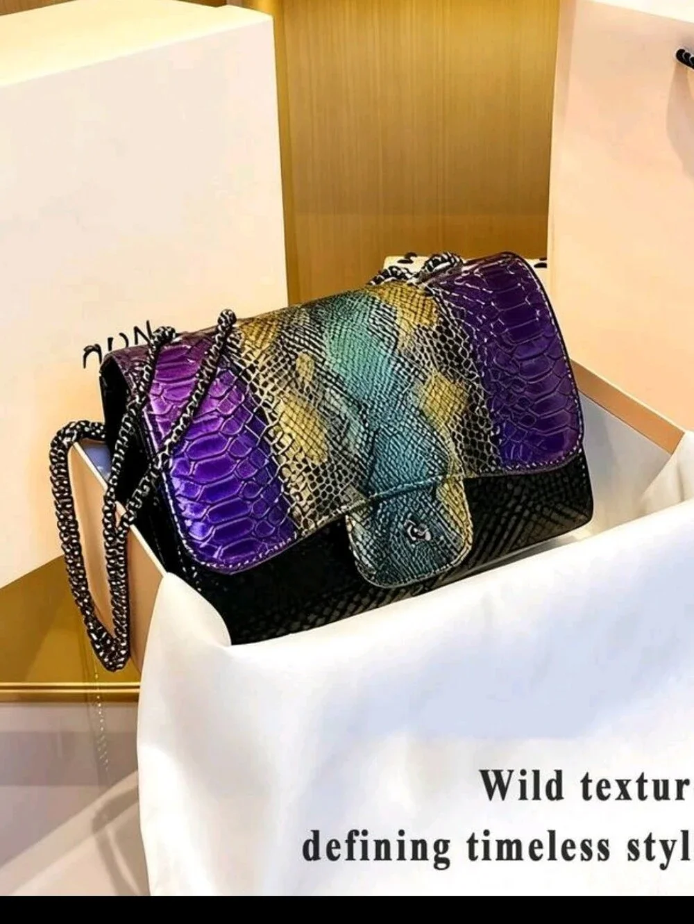 FIRM Snake Skin pattern Women's Shoulder Bag Fashion Women's Shoulder With/Out